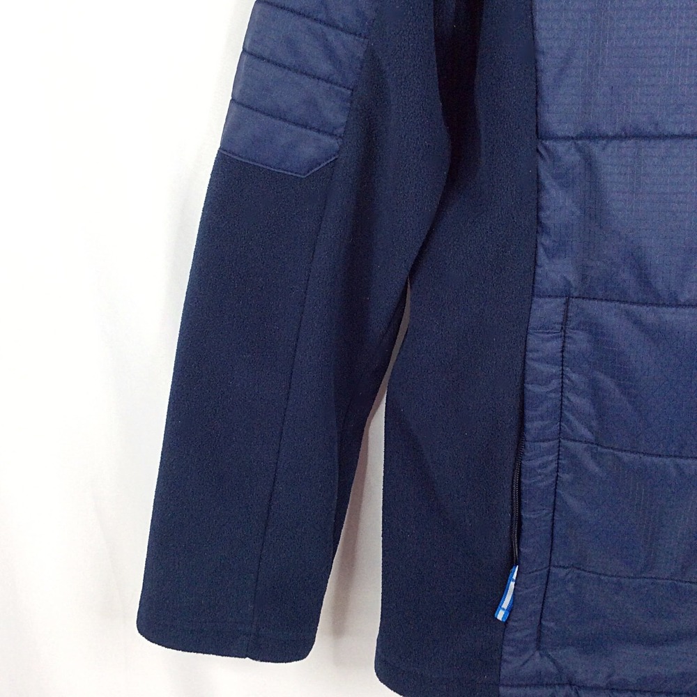 Columbia Boy's Fast Trek Hybrid Fleece Hooded Puffer Jacket XL 18/20 Navy Blue - Picture 6 of 11